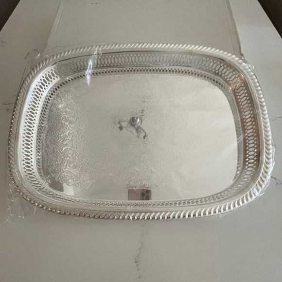 Moroccan silver serving tray - Picture 3 of 6